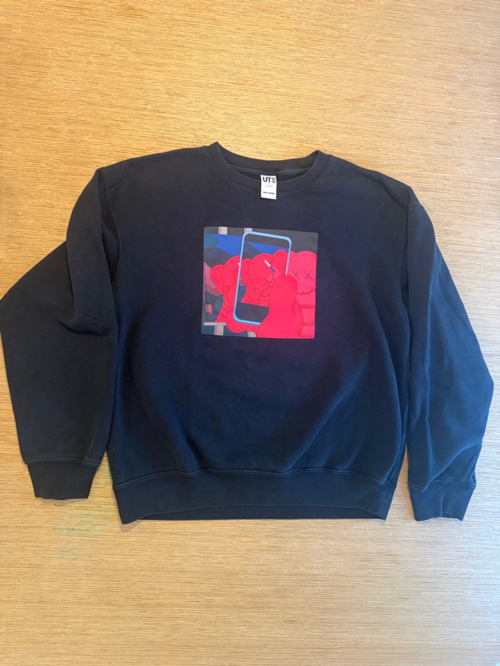 KAWS - Warhol - Uniqlo - Black Crewneck Sweatshirt